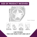 Detalle de pegatina para coche que muestra el tamaño de 45cm e instrucciones de montaje. - Estrella Militar Brújula Montaña de Nieve / C14185-ZW--45*45cm*1pcs