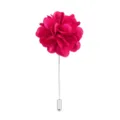 Hot pink fabric flower lapel pin boutonniere for men women wedding suit accessories. - Rose Red