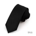 Black business necktie detail shot, premium textured polyester silk fabric with subtle glitter. - Glitter Vertical Stripe