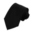 Cravatta uomo nera tinta unita per abito formale e lavoro, elegante cravatta classica. - nero puro