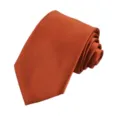 Cravatta in seta arancione, cravatta formale tinta unita da 8 cm per uomo stile - rosso mattone