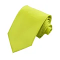 Cravatta da uomo verde lime, elegante cravatta in seta poliestere per affari e ufficio. - verde-giallo