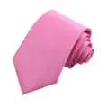 Cravatta in seta rosa da uomo, elegante cravatta tinta unita per affari, 8cm. - Rosa