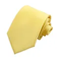 Cravatta da uomo in seta gialla, classico accessorio di moda formale da lavoro. - Giallo