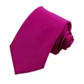 Cravatta uomo magenta business classica tinta unita elegante cravatte per abito - Rosso rosa