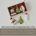 Coffret cadeau bougie parfumée de Noël, bougies sapin bonhomme de neige et père Noël. - Prologue de Noël d'Hiver (Père Noël + Sapin + Bonhomme de Neige) / Boîte cadeau