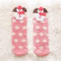 Niedliche Weihnachts-Schneemann-Korallenfleece-Socken für Damen, dicke warme Wintersocken. - Socken Ohne Verpackung / Weihnachtssocken 03