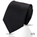 Men's classic black business necktie with subtle texture, perfect for formal and office wear. - Pattern 225