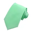 Cravatta da uomo verde chiaro classica da lavoro formale elegante di colore tinta unita - Verde chiaro