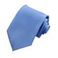 Cravatta elegante da uomo azzurro chiaro business, variante tinta unita poliestere. - Azzurro