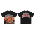 Men Women Streetwear Rhinestone Graphic T-Shirt Casual Short Sleeve Tee Black Top - 27