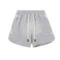 Pantaloncini grigi con coulisse per uomo e donna, stilosi pantaloni streetwear ricamati. - Grigio Lavato