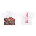 Camiseta streetwear unisex de manga corta con estampado gráfico y letras de diamantes blanca. - S / Tops / Estilo 3