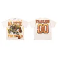 Detailed view of vintage washed streetwear t-shirt featuring bear graphic and bold text. - S / Style 3