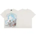 Camiseta de manga corta con gráfico de ángel de estrás streetwear de alta calidad unisex. - S / 27
