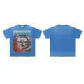 Vintage washed short sleeve t-shirt featuring skeleton graphic and retro lettering. Unisex style. - Style 25