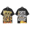 Vintage washed black graphic short sleeve t-shirt with cool skull and back lettering. - S / Tops / 6145 Washed Black