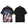 Vintage washed graphic short sleeve t-shirt, gothic style black unisex casual streetwear top. - S / Tops / 6197 Washed Black