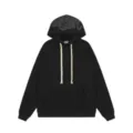 Felpa con cappuccio nera streetwear felpata oversize stile Y2K top comodo e alla moda casual - Taglia S / Top / Nero