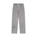 Pantalone della tuta grigio felpato in dettaglio, con coulisse bianca e stampa con lettere. - Taglia S / Sopra E Sotto / Grigio Scuro (D02)