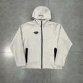 Men's fleece full-zip hoodie street style casual outerwear with hood and pockets. - M / Tops / Apricot