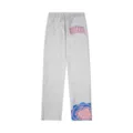 Pantaloni della tuta grigi in felpa di cotone con vita elastica con coulisse e dettagli logo stampati. - Taglia S / Sopra E Sotto / Grigio (D06)
