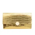 Sac pochette femme motif crocodile doré élégante mode sac enveloppe pour soirée chic. - Or