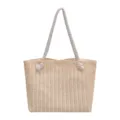 Sac cabas en paille tissée décontracté pour femme, élégant sac bandoulière de plage d'été chic. - Style 2