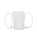 Sac bandoulière de téléphone blanc simple en toile avec des bretelles nouées réglables. - Blanc