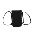 Sac bandoulière minimaliste noir pour téléphone, mini sac de toile décontracté au quotidien. - Noir