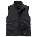 Chaleco táctico sin mangas de secado rápido para hombre primavera otoño casual - Negro