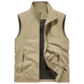 Men's outdoor quick-drying tactical vest khaki sleeveless mesh jacket for spring time - S / Khaki