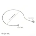 Stainless steel open choker necklace with large and small metal balls, stylish neck jewelry. - Steel