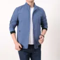 Men's lightweight sun protection jacket outdoor sports quick drying breathable casual windbreaker - M / Light Blue