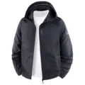 Men's lightweight hooded sun protection jacket in dark grey, breathable skin coat variant. - M / Dark Gray