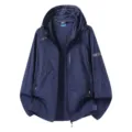 Heren Donkerblauwe Dunne Outdoor Zonbescherming Jas Lichtgewicht Ademende Windjack Huid Jas - M / Marineblauw