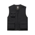 Men's tactical multi-pocket mesh work vest for outdoor hiking, fishing, and photography. - S / Black