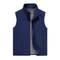 Men's outdoor tactical vest casual multi-pocket waterproof quick-dry sleeveless jacket - M / Dark Blue