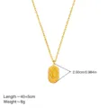 Collier pendentif zodiaque Capricorne en acier inoxydable doré avec cristaux. - Capricorne