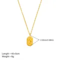 Collier pendentif strass zodiaque acier inoxydable plaqué or 18k vue détaillée - Verseau