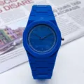 Orologio al quarzo blu vibrante per uomo e donna, elegante orologio da polso casual. - Blu