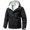 Heren Dames Zwarte Waterdichte Capuchon Windjack Outdoor Wandeljas Hoofdaanzicht - S / Zwart