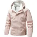 Unisex Roze Outdoor Met Capuchon Windbreaker Jas Lente Casual Waterdichte Werkkleding - S / Roze