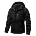 Heren Capuchon Windjack Jas Casual Outdoor Sportkleding Waterdichte Jas Zwart Maat - L / Tops / Zwart
