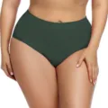 Mutandine vita alta senza cuciture taglie forti da donna verde scuro comode e morbide - 3XL / Pantaloni e gonne / Verde Scuro