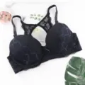 Schwarzer Spitzen-Push-up-BH für Damen, bequemer dünner Cup und tolles Rückendesign. - Schwarz