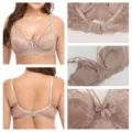 Women lace push up bra sexy nude lingerie multi strap daily underwear comfortable support cup - 34/75 / Tops / B/C Cup / Beige