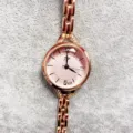 JW Roségold Damenuhr Quarz mit rosafarbenem Zifferblatt und Armband für elegante Damen. - Roségoldenes Gehäuse Rosa Zifferblatt