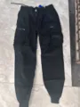 Pantalon cargo homme ete style japonais decontracté noir ample avec multi-poches - Noir
