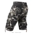 Detailed view of men tactical cargo shorts back with multi pockets camouflage pattern summer wear - 42 / Bottom (083新) / Light Army Green